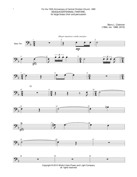 Sesquicentennial bass trombone