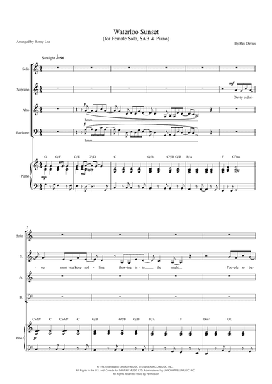 Waterloo Sunset (arr. Benny Lee)