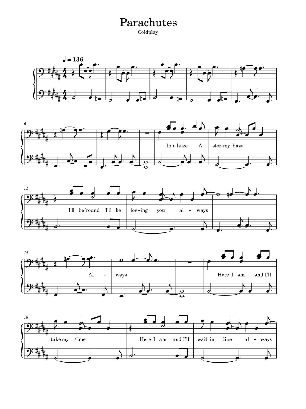 Parachutes (arr. Eduardo Sabino)