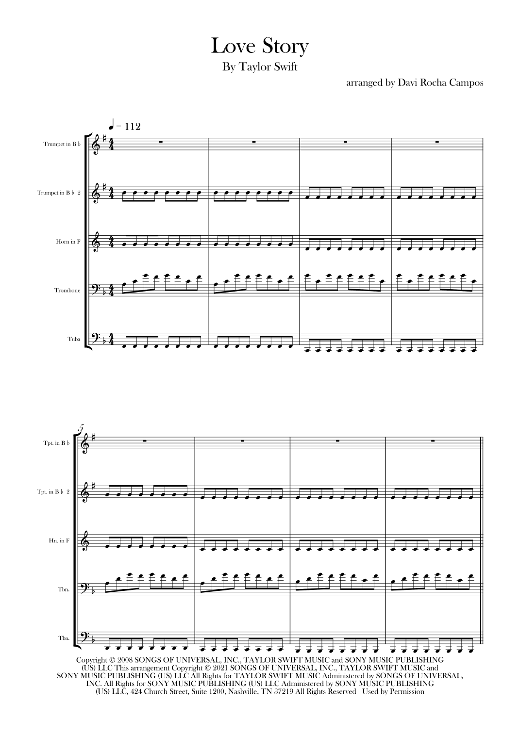 Love Story (arr. Davi Rocha Campos)