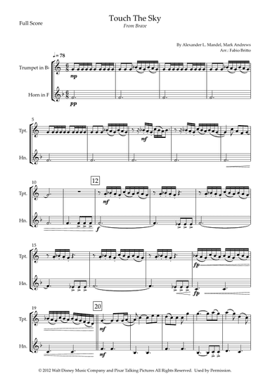 Touch The Sky (arr. Fabio Britto)