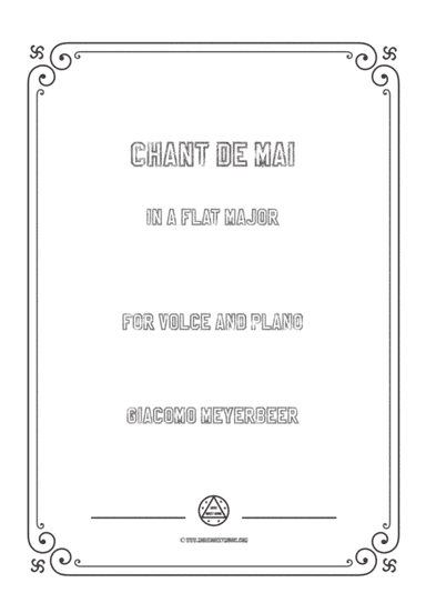Meyerbeer-Chant de mai in A flat Major,for Voice and Piano (arr. MSM)