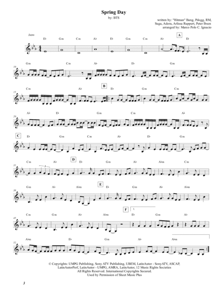 Spring Day (arr. Marco Polo C. Ignacio)