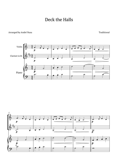 Deck the Halls (arr. André Nusa)