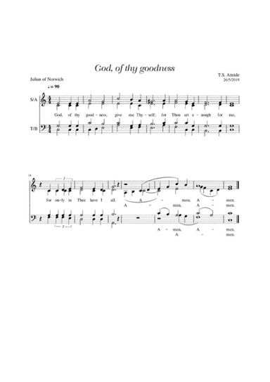 God, of thy goodness