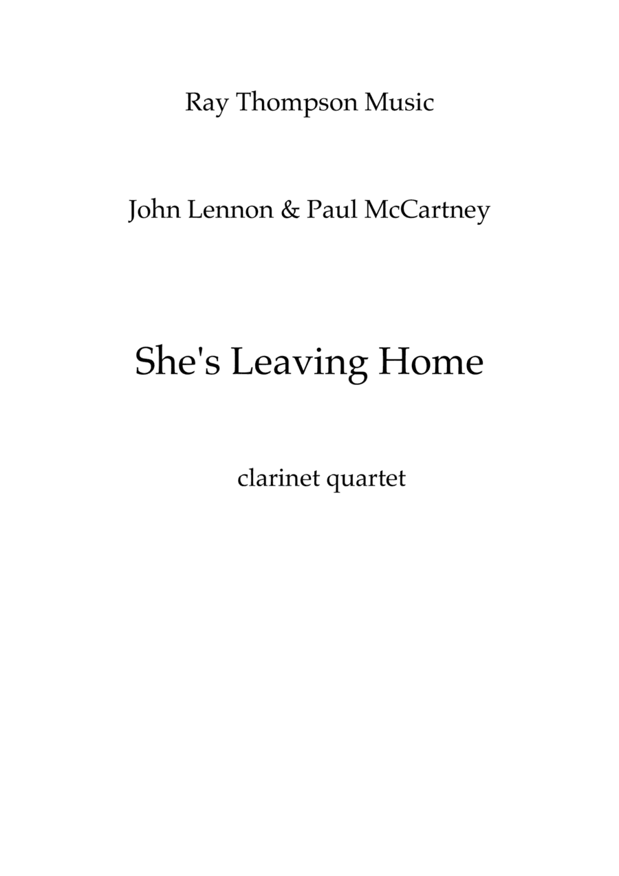 She's Leaving Home (arr. Ray Thompson)