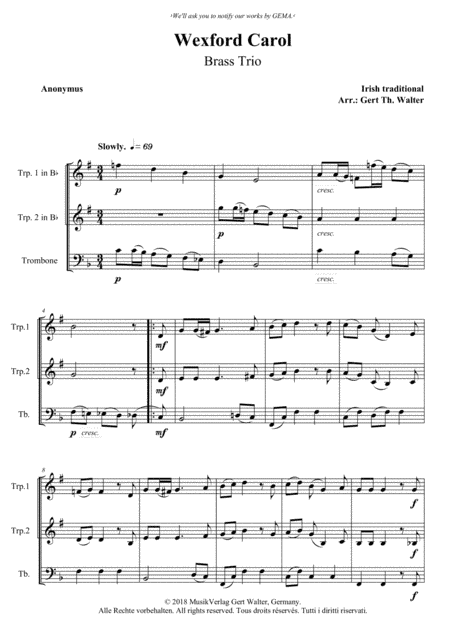Wexford Carol (arr. Gert Th. Walter)