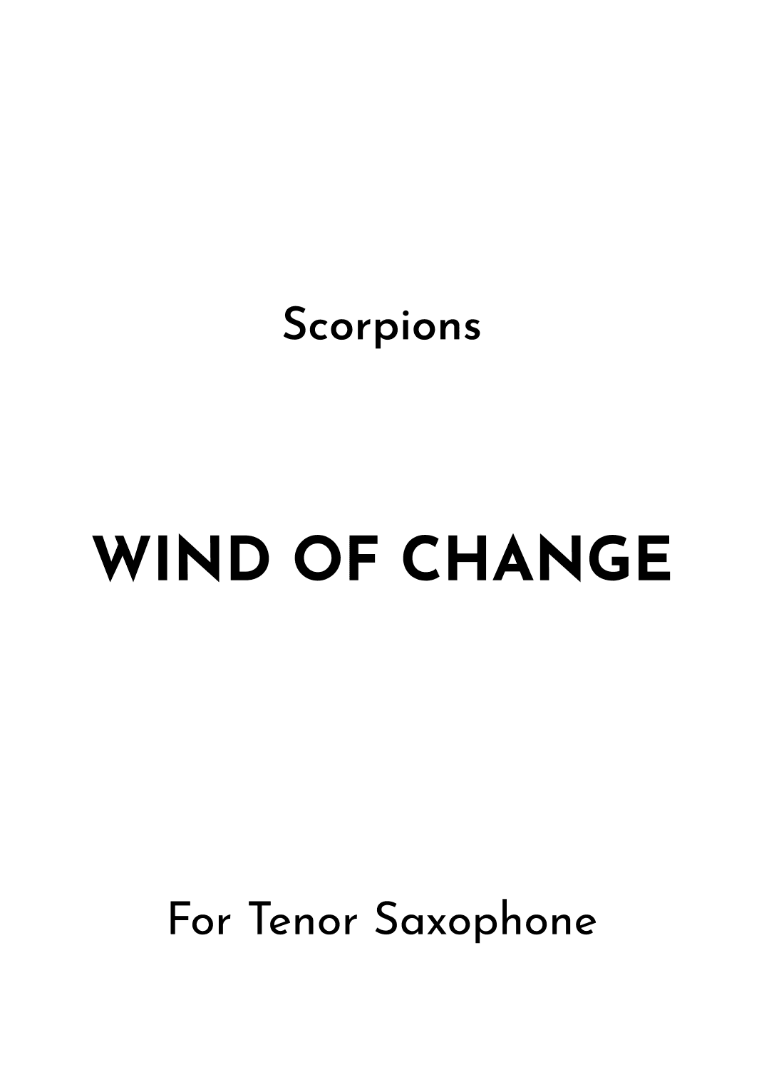 Wind Of Change (arr. Jireh J.)
