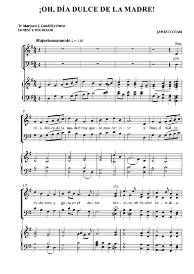 Oh dulce día de la madre SATB