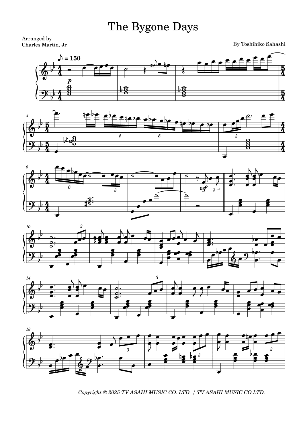 Kaerazaru Hibi (arr. Charles Martin)