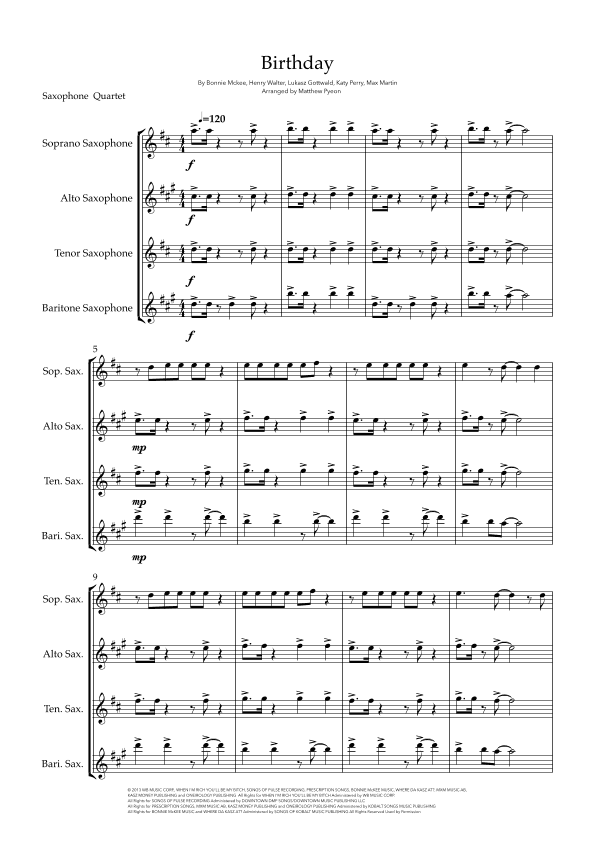 Birthday (arr. Matthew pyeon)