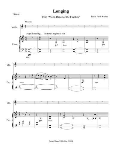 Longing (from Moon Dance of the Fireflies) score