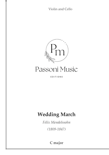 Wedding March for violin and cello (arr. Passoni Music)