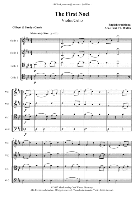 The First Noel (arr. Gert Th. Walter)