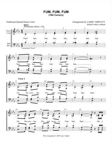 Fum, Fum, Fum (arr. Larry Triplett)