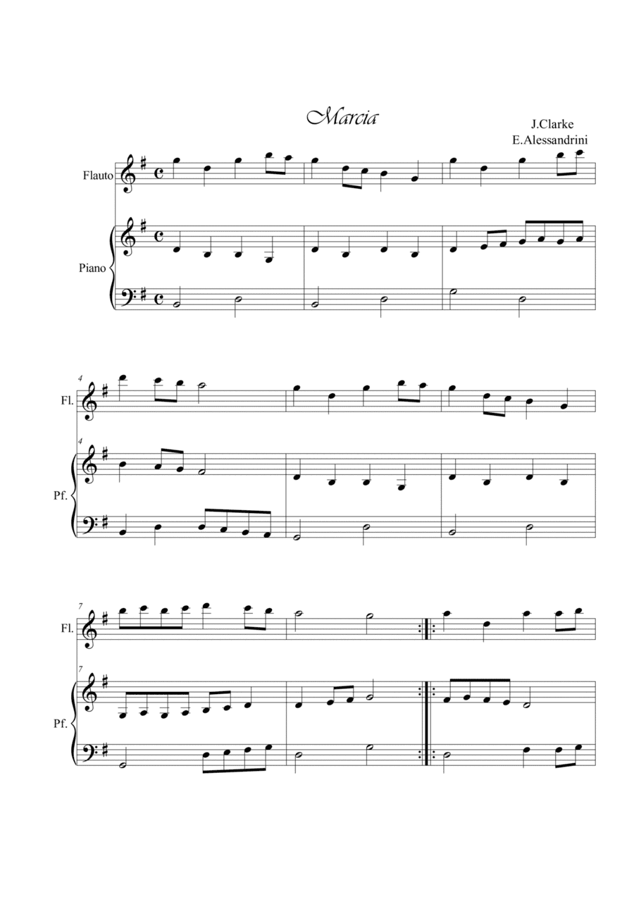 March. Flute and piano (arr. Ester Alessandrini)