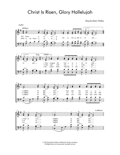 Christ Is Risen, Glory Hallelujah – SATB score only