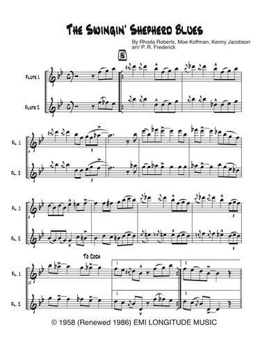 The Swingin' Shepherd Blues (arr. P. R. Frederick)