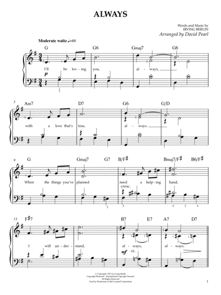 Always (arr. David Pearl)