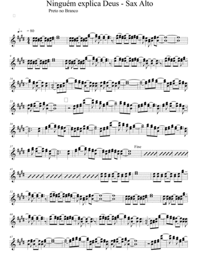Nobody Explains God Alto Sax 1st and 2nd Voice (arr. Daniel Carmo)