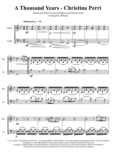 A Thousand Years (arr. Marmpy)