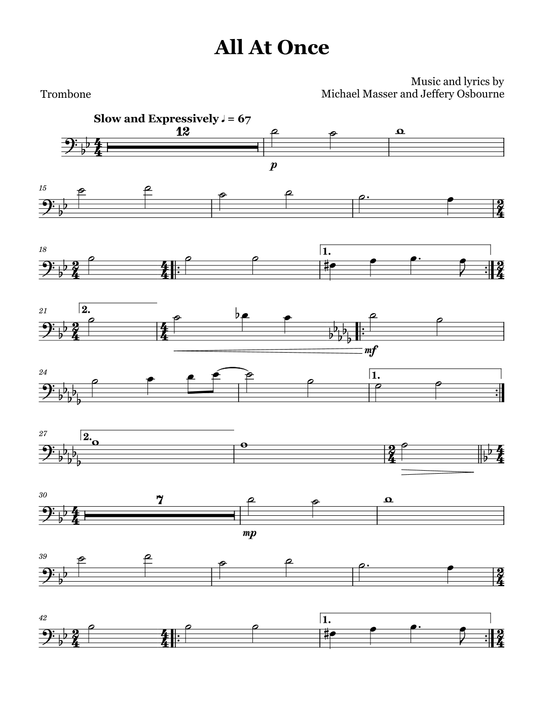 All At Once (arr. David Lartey)