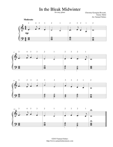 In the Bleak Midwinter - for easy piano (arr. Samuel Stokes)