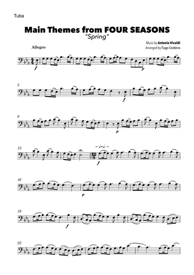 Main Themes from Four Seasons “Spring” (arr. Tiago Cordeiro)