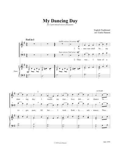 My Dancing Day (SB) (arr. Curtis Hanson)