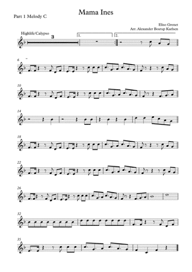 Mama Ines Flexi arrangement for school band (arr. Alexander Bosrup Karlsen)