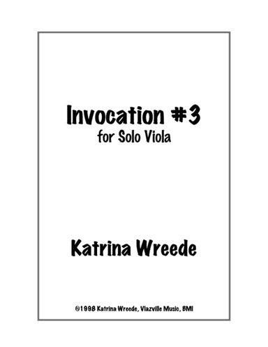 Invocation #3-for Viola