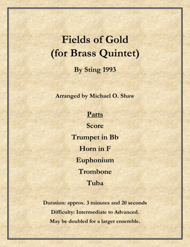 Fields Of Gold (arr. Michael O. Shaw)