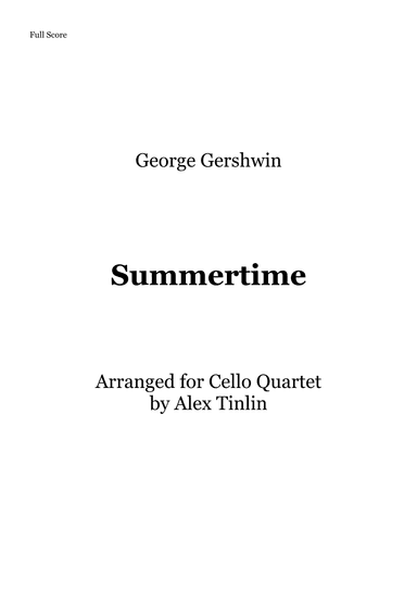 Summertime (arr. Alex Tinlin)