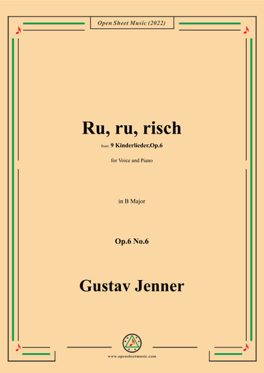 Jenner-Ru,ru,risch,in B Major,Op.6 No.6 (arr. OSM Press)