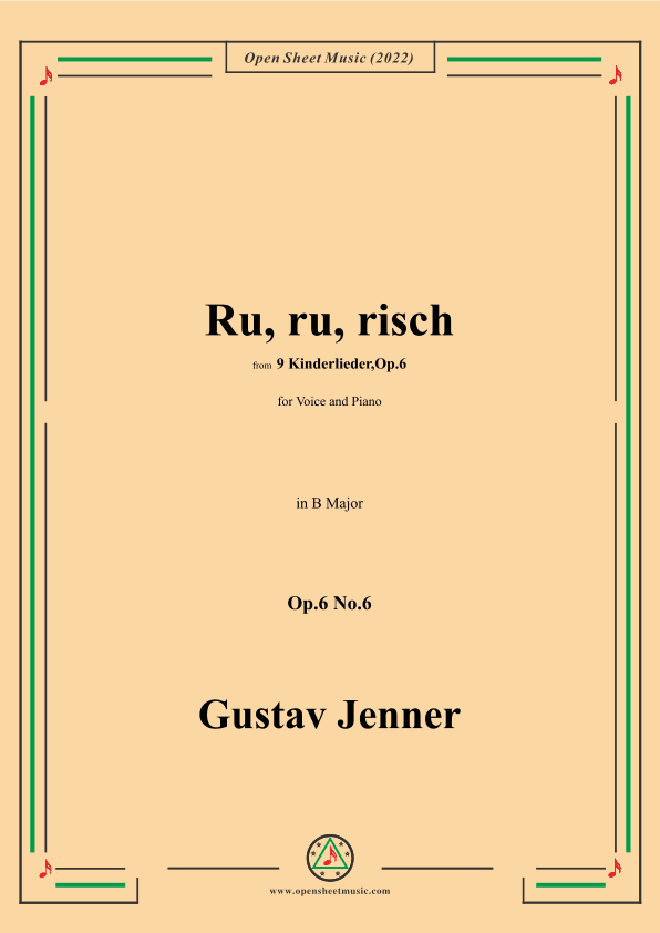 Jenner-Ru,ru,risch,in B Major,Op.6 No.6 (arr. OSM Press)