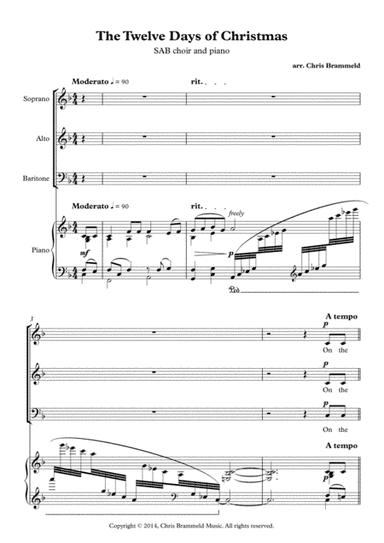 The Twelve Days Of Christmas (arr. Christopher Brammeld)