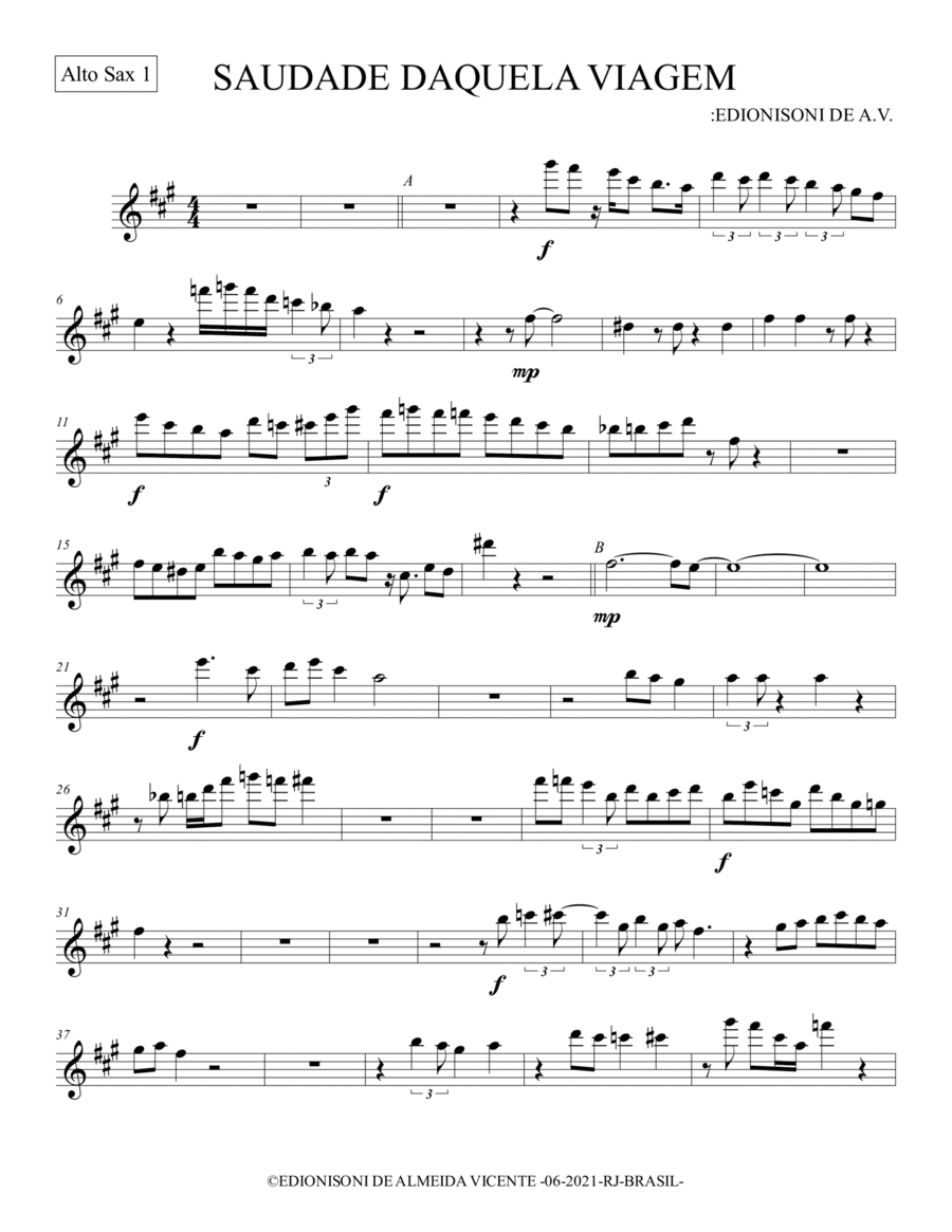 01-SAUDADE DAQUELA VIAGEM - Alto Sax 1