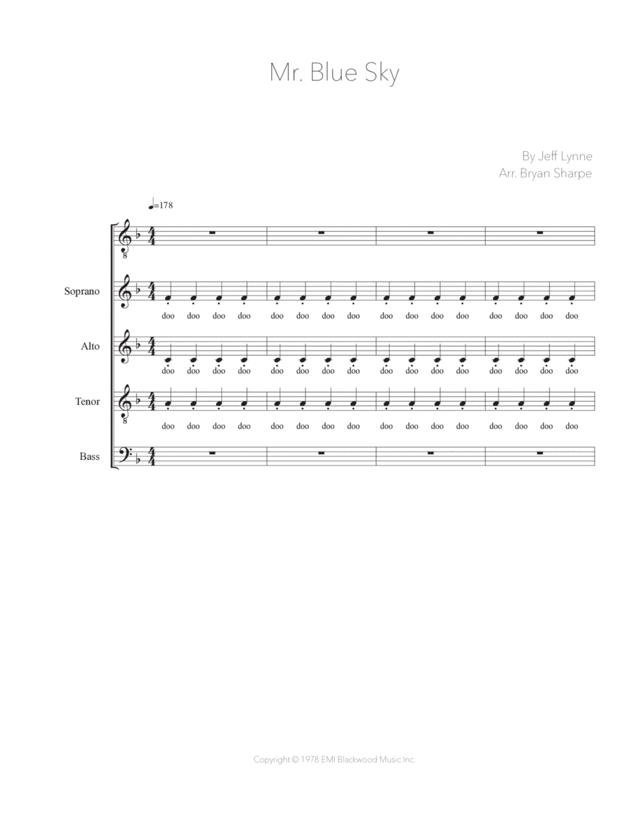 Mr. Blue Sky (arr. Bryan Sharpe)