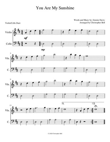 You Are My Sunshine (arr. Christopher Bell)