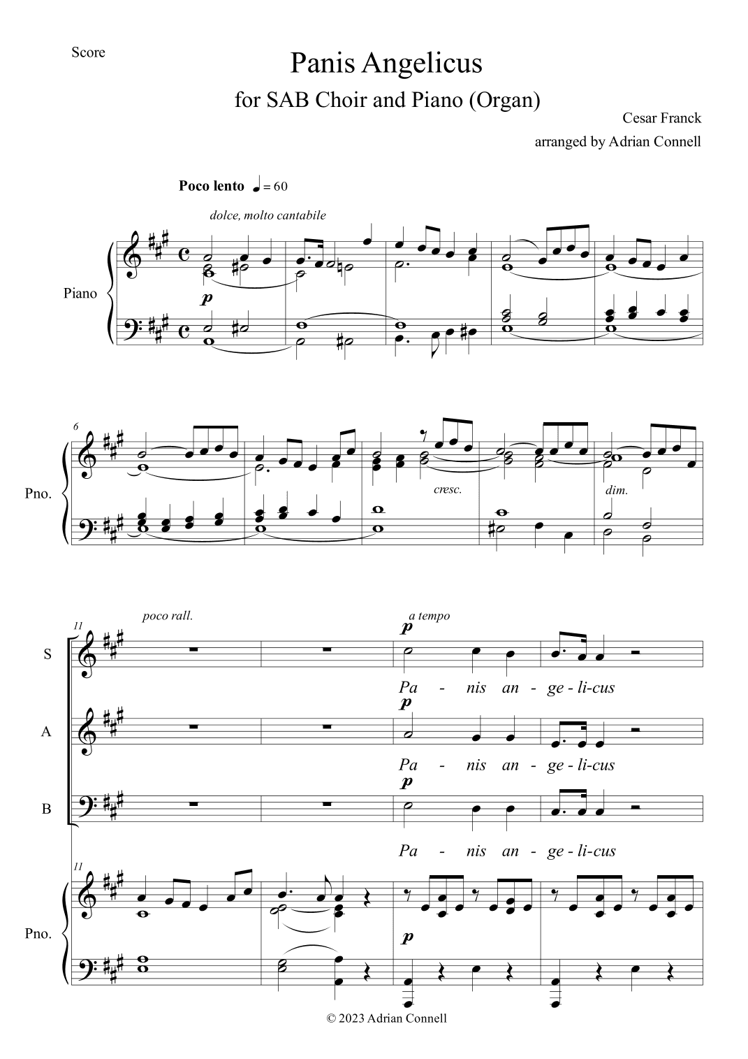Panis Angelicus (arr. Adrian Connell)