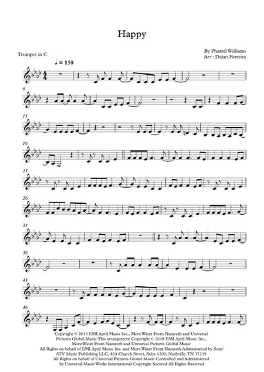 Happy (arr. Dejan Ferreira)