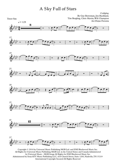 A Sky Full Of Stars (arr. Dejan Ferreira)