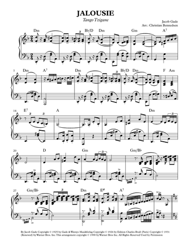 Jalousie (tango Tzigane) (arr. Christian Bennedsen)