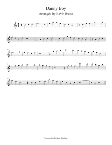 Danny Boy (Easy key of C) - Oboe (arr. Kevin Busse)