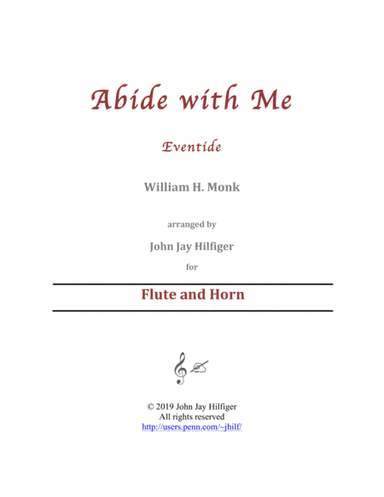 Abide with Me for Flute and Horn (arr. John Jay Hilfiger)
