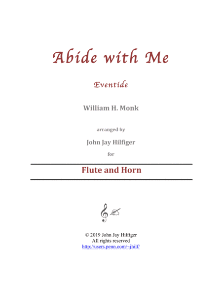 Abide with Me for Flute and Horn (arr. John Jay Hilfiger)