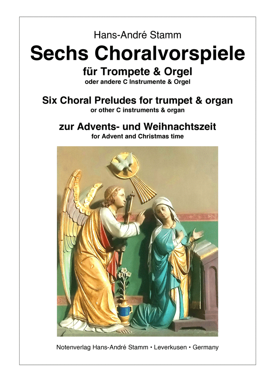 Six Choral Preludes for Advent & Christmas for trumpet & organ