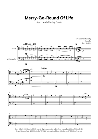 Merry-go-round Of Life (arr. Cadenza Editions)