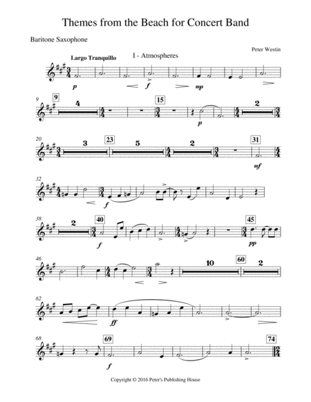 Themes from the Beach Baritone Saxophone
