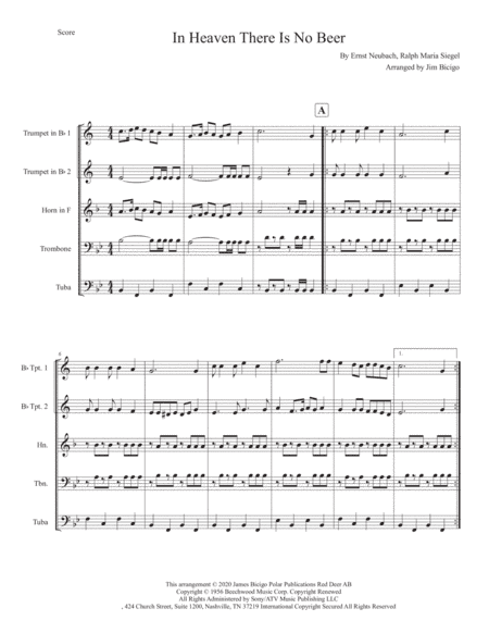 In Heaven There Is No Beer (arr. James Bicigo)